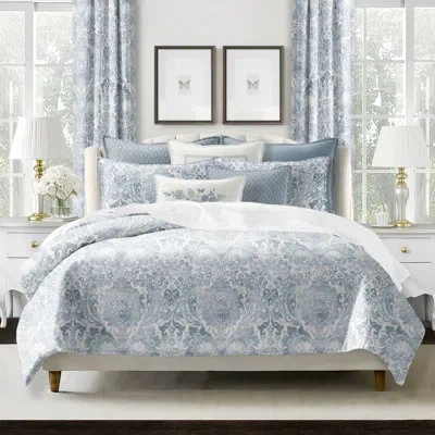 6ix Tailors Fine Linens Savannah Cotton Coverlet Set 8 Piece In Cornflower