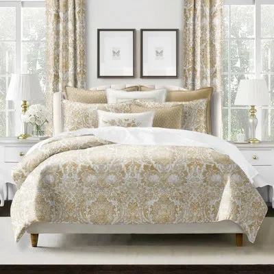 6ix Tailors Fine Linens Savannah Cotton Coverlet Set 8 Piece In Gold