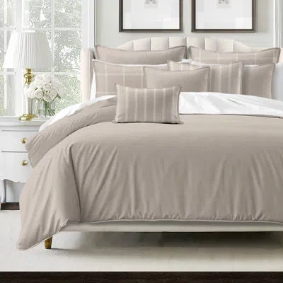 6ix Tailors Fine Linens Shay Solid Natural Cotton Comforter Set  8 Piece