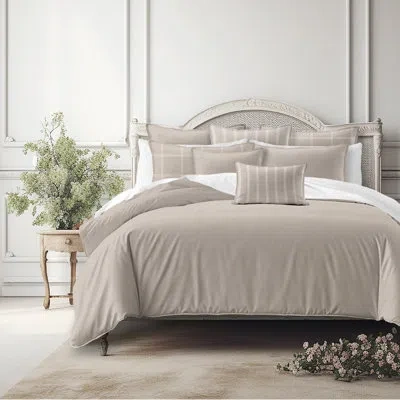 6ix Tailors Fine Linens Shay Solid Natural Cotton Coverlet Set  8 Piece