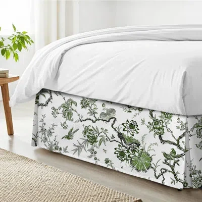 6ix Tailors Fine Linens Tree Top Avocado Cotton Bedskirt