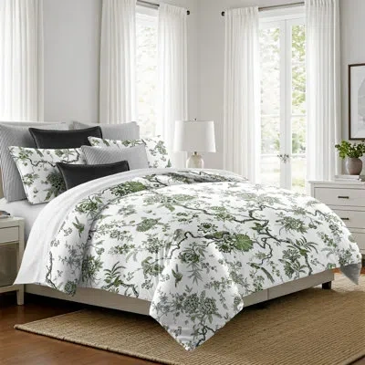 6ix Tailors Fine Linens Tree Top Avocado Cotton Duvet Cover Set