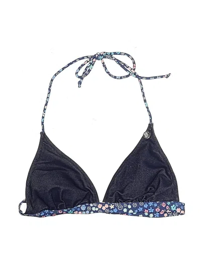 Pre-owned 6ixty 8ight Swimsuit Top Blue Floral Pattern Swimwear