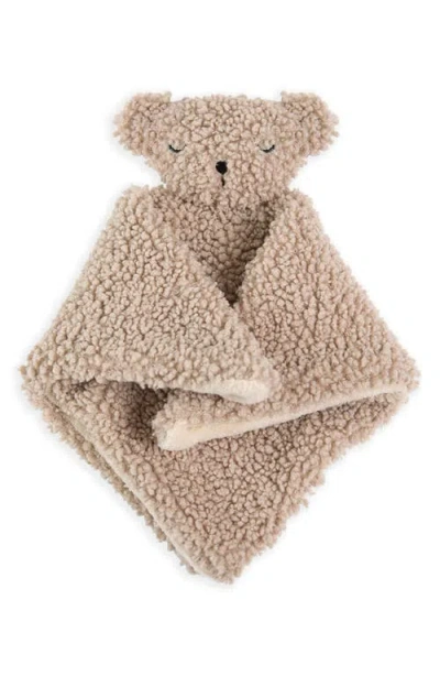 7 A.m. Enfant Kids'  Baby Lovey Bear Fleece Blanket In Brown