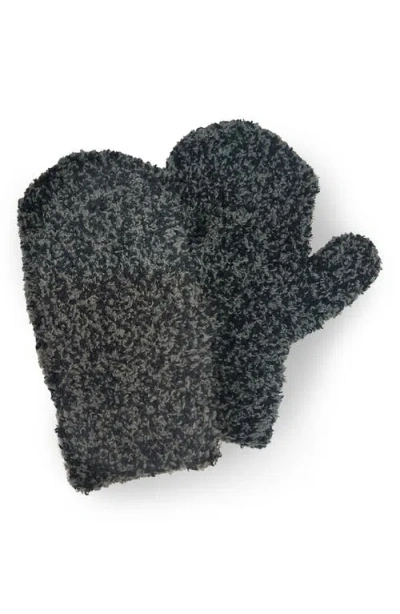 7 A.m. Enfant Kids'  Fuzzy Knit Mittens In Black