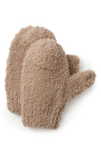 7 A.m. Enfant Kids'  Fuzzy Knit Mittens In Brown