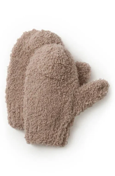 7 A.m. Enfant Kids'  Fuzzy Knit Mittens In Brown