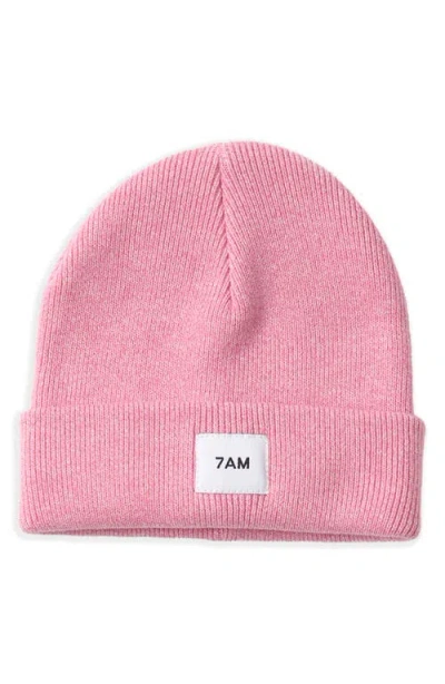 7 A.m. Enfant Kids' Heathered Beanie In Pink