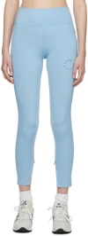 7 Days Active Blue Signature Zipped Leggings In 362 Dusk Blue