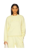 7 Days Active Organic Fitted Crewneck Sweatshirt In Yellow
