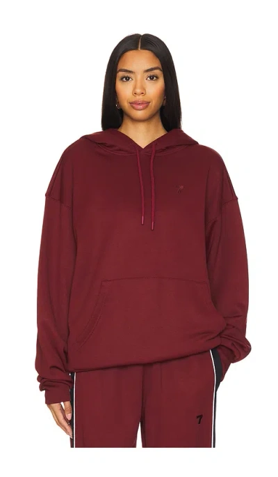 7 Days Active Hoodie Regular In Burgundy