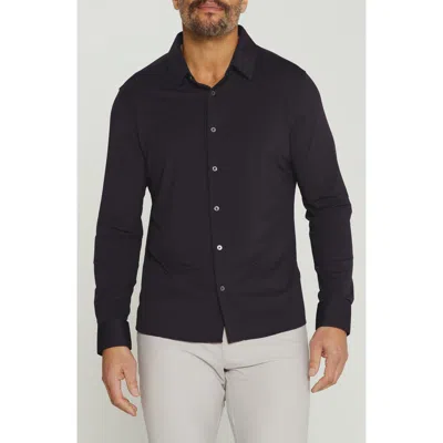7 Diamonds Aldridge Knit Button-up Shirt In Blue