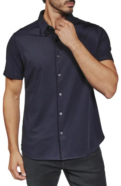 7 Diamonds Alldridge Short Sleeve Button-up Shirt In Midnight