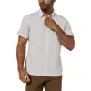 7 Diamonds Arcos Geo Print Short Sleeve Performance Button-up Shirt In White