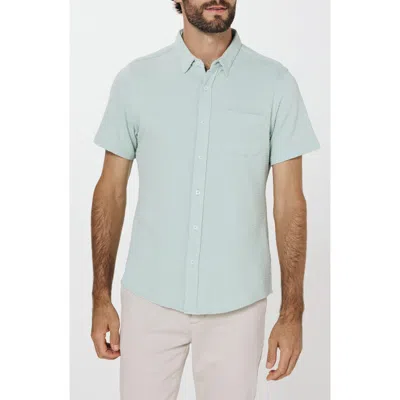 7 Diamonds Bennet Stripe Seersucker Short Sleeve Button-up Shirt In Blue
