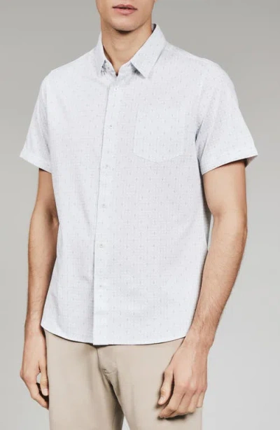 7 Diamonds Bishop Short Sleeve Button-down Shirt In Gray