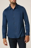 7 Diamonds Bowery Texture Knit Button-up Shirt In Blue