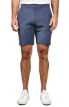 7 Diamonds Catalina 8-inch Flat Front Stretch Shorts In Blue