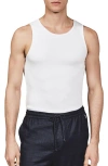 7 Diamonds Cotton & Modal Ribbed Tank In White