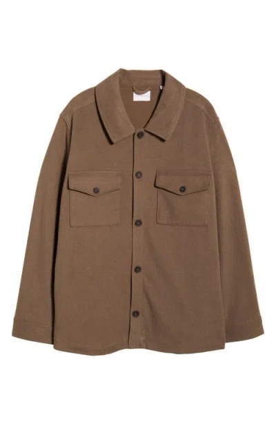 7 Diamonds Craftsman Twill Shacket In Brown