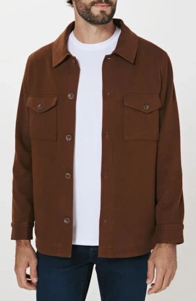 7 Diamonds Craftsman Twill Shacket In Brown