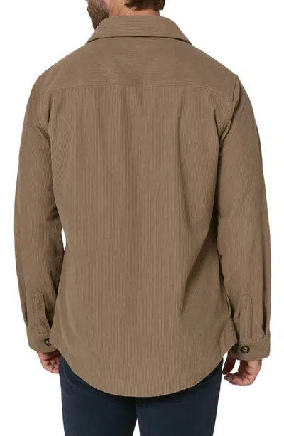 7 Diamonds Crossway Corduroy Overshirt In Taupe