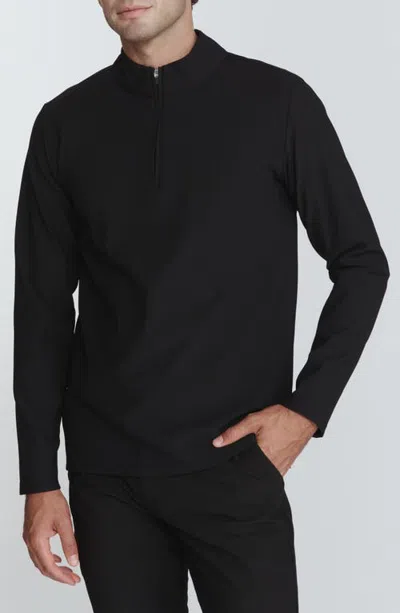 7 Diamonds Drift Quarter Zip Pullover In Black