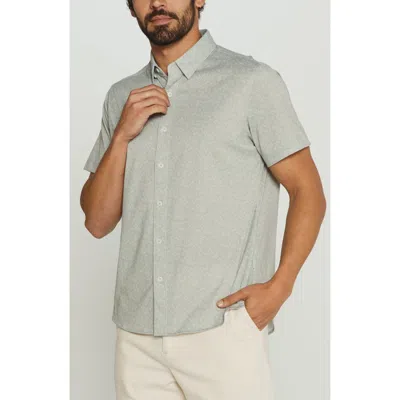 7 Diamonds Eden Floral Short Sleeve Button-up Shirt In Gray