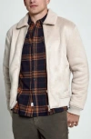 7 Diamonds Evolution Faux Suede & High-pile Fleece Jacket In Blue