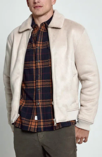 7 Diamonds Evolution Faux Suede & High-pile Fleece Jacket In Blue