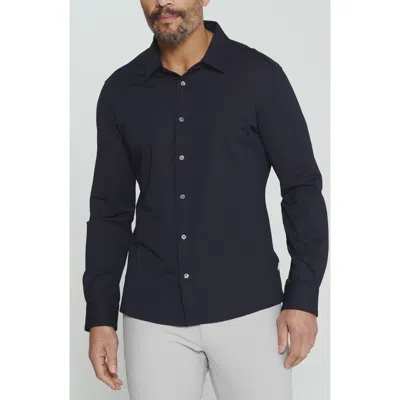 7 Diamonds Ferris Seersucker Button-up Shirt In Blue