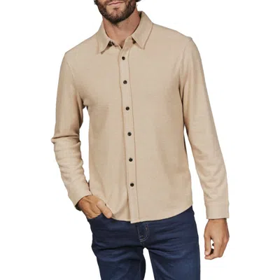 7 Diamonds Generation Brushed Overshirt In Tan