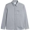7 Diamonds Generation Knit Button-up Shirt In Blue