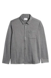 7 Diamonds Generation Knit Button-up Shirt In Grey
