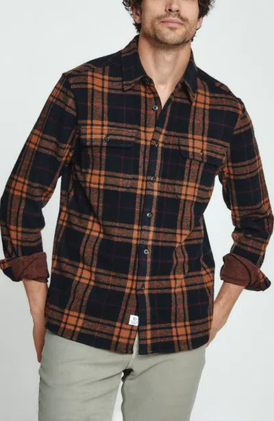 7 Diamonds Generation Long Sleeve Plaid Shirt In Walnut