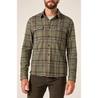 7 Diamonds Generation Plaid Performance Shirt In Basil