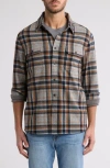 7 Diamonds Generation Plaid Stretch Button-up Shirt In Grey