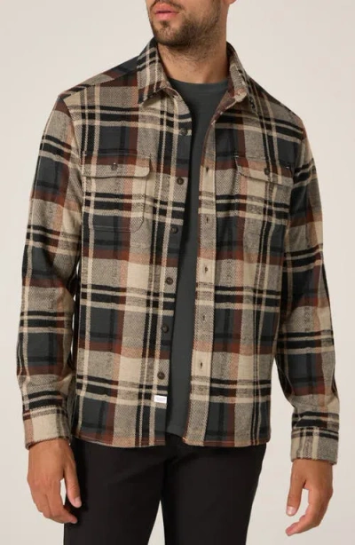 7 Diamonds Generation Plaid Stretch Flannel Button-up Shirt In Multi