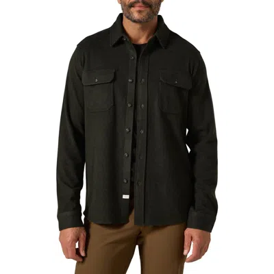 7 Diamonds Generation Stretch Flannel Button-up Shirt In Green