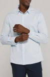 7 Diamonds Girona Solid Performance Button-up Shirt In Blue