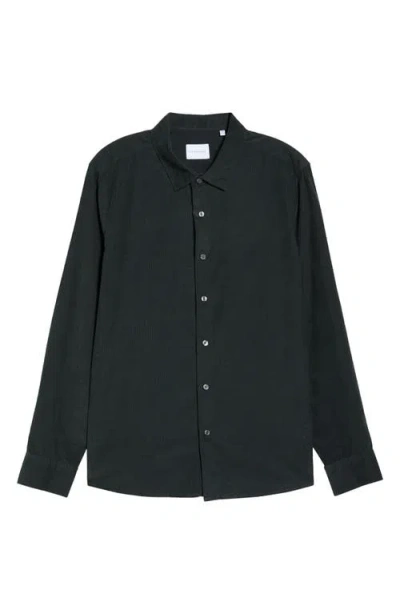 7 Diamonds Herigate Cotton Corduroy Button-up Shirt In Green
