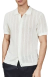 7 Diamonds Kellan Knit Short Sleeve Button-up Shirt In White