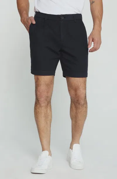 7 Diamonds Laguna Linen Chino Shorts In Navy