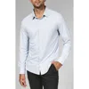 7 Diamonds Layth Geo Print Wrinkle Resistant Performance Button-up Shirt In Blue
