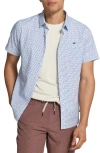 7 Diamonds Leandro Floral Short Sleeve Performance Button-up Shirt In Light Blue
