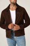 7 Diamonds Leather Drifter Jacket In Brown
