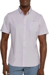 7 Diamonds Leven Short Sleeve Button-up Shirt In Stone Rose