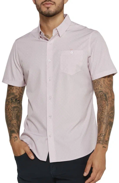7 Diamonds Leven Short Sleeve Button-up Shirt In White