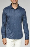 7 Diamonds Liam Button-up Shirt In Blue
