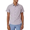 7 Diamonds Monti Geo Print Short Sleeve Performance Button-up Shirt In Stone Rose